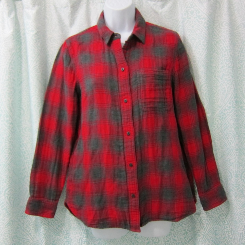 madewell flannel ex boyfriend shirt